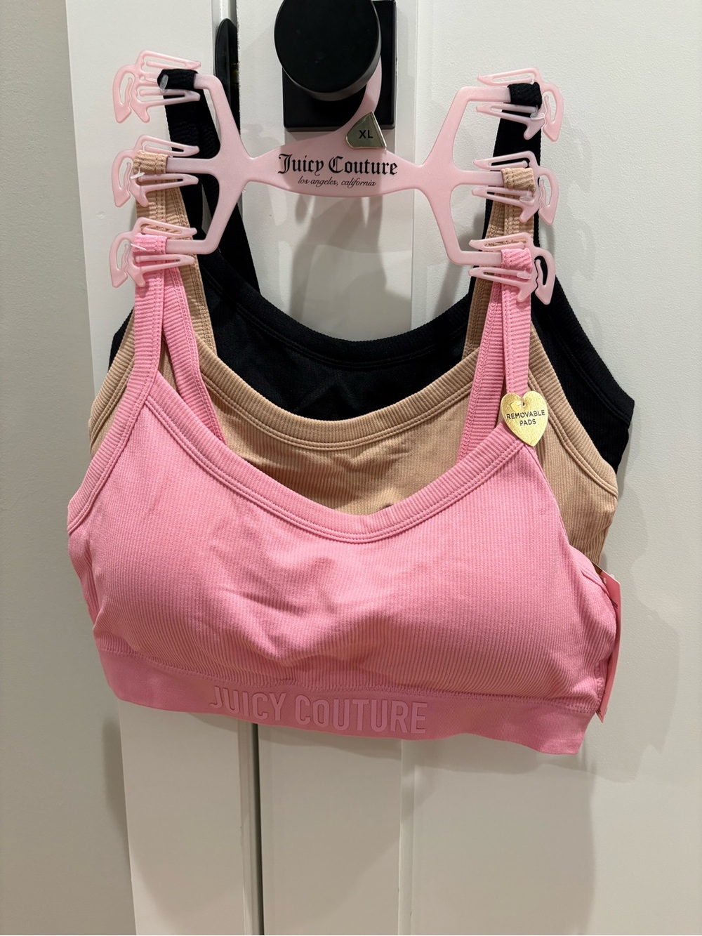 NEW Juicy Couture Women's Ribbed Bra set of 3 size XL  -